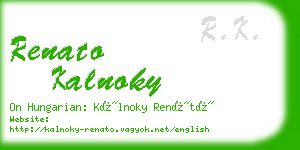 renato kalnoky business card